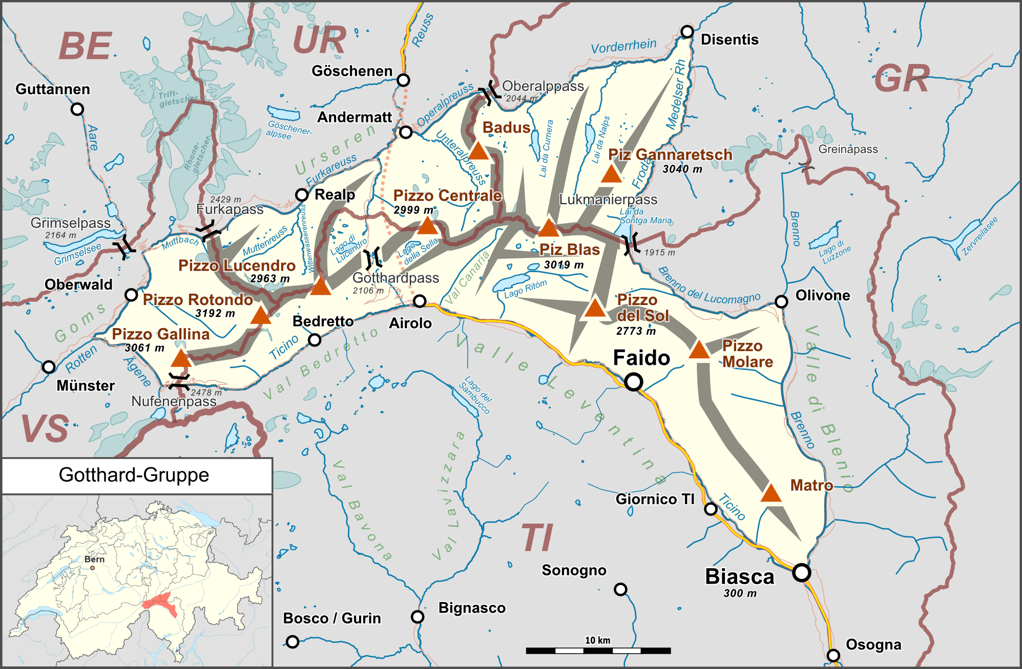 Les tunnels du Gothard